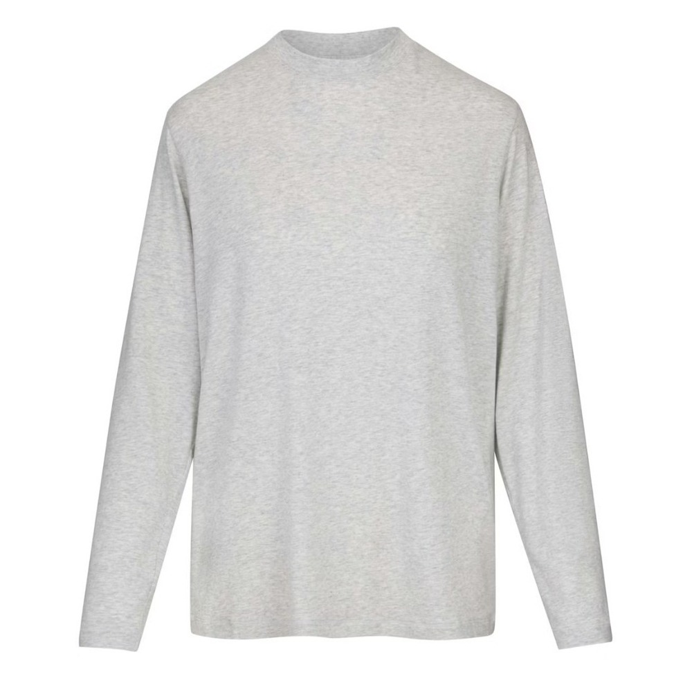 Skims Boyfriend Long Sleeve T-Shirt Light Heather Gray AP-LGS-0585 Small